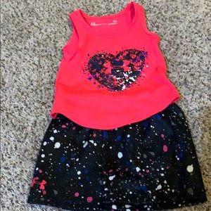 Baby girl 12 under Armour outfit